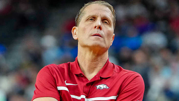 Razorbacks' Eric Musselman against UConn in the Sweet 16 on Thursday night.